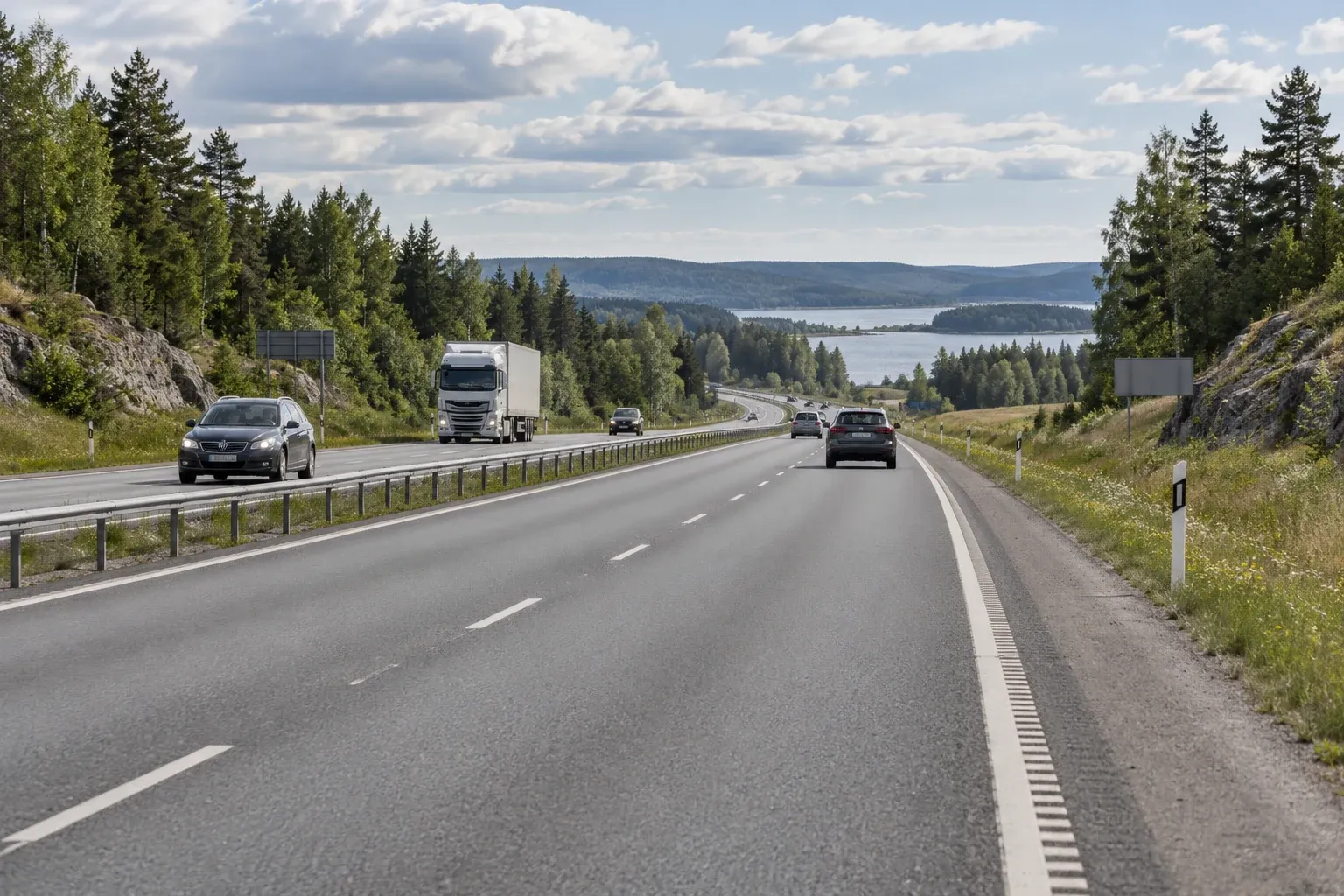 Illustrationsbild av en anonym svensk europaväg
