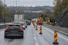 Redaktionell illustration till Underhållsarbete påverkar E4 vid Hallunda