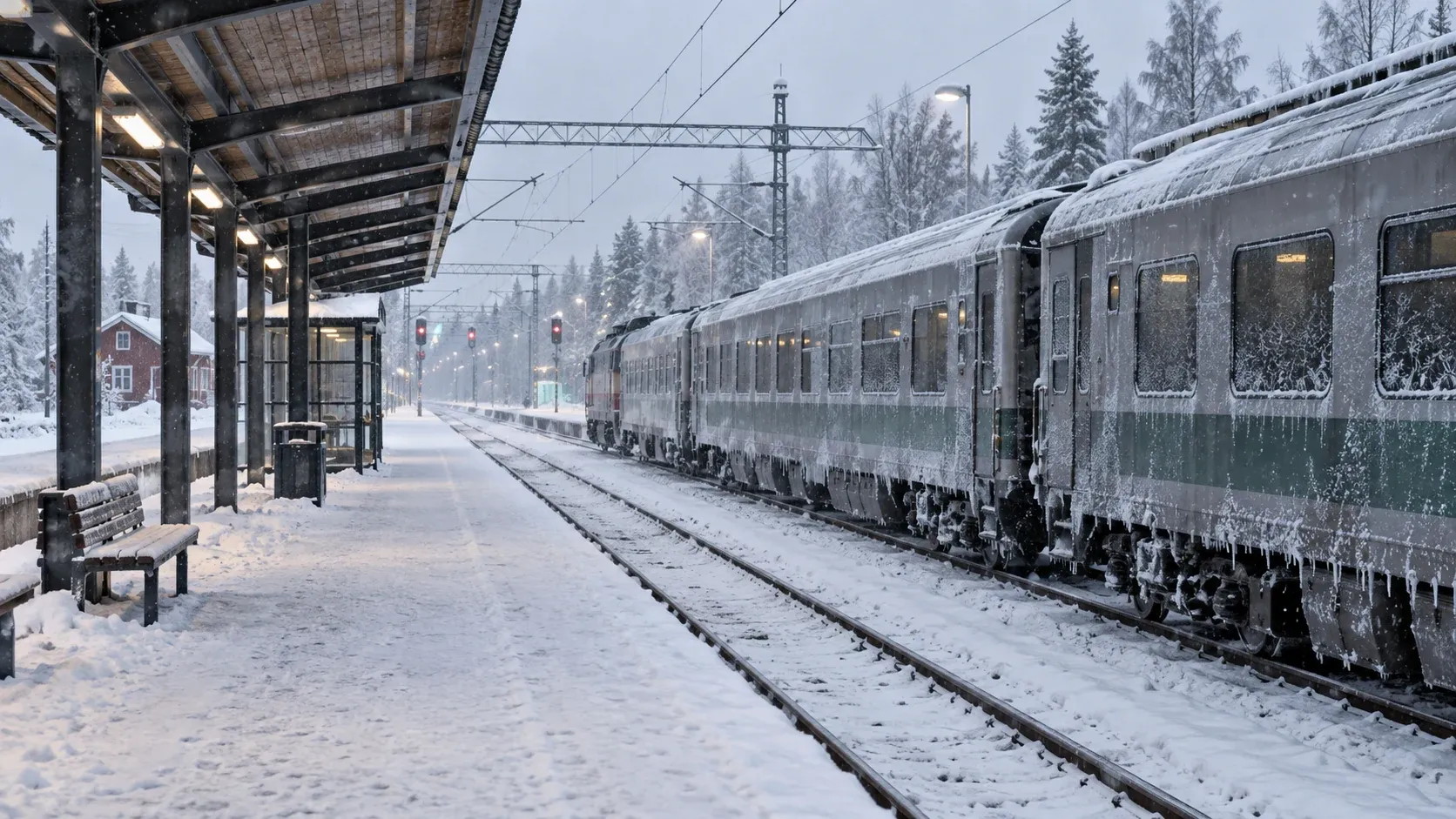 Illustrationsbild av en anonym finsk järnvägsmiljö