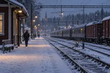 Illustrationsbild av en anonym finsk järnvägsmiljö