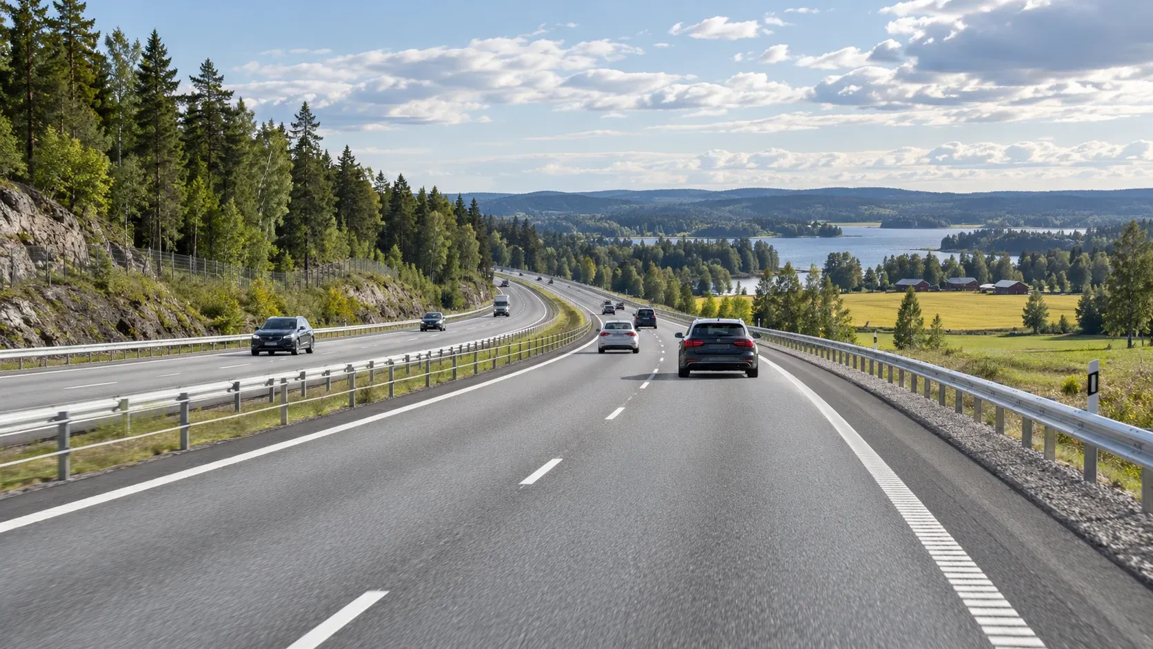 Illustrationsbild av en anonym svensk europaväg