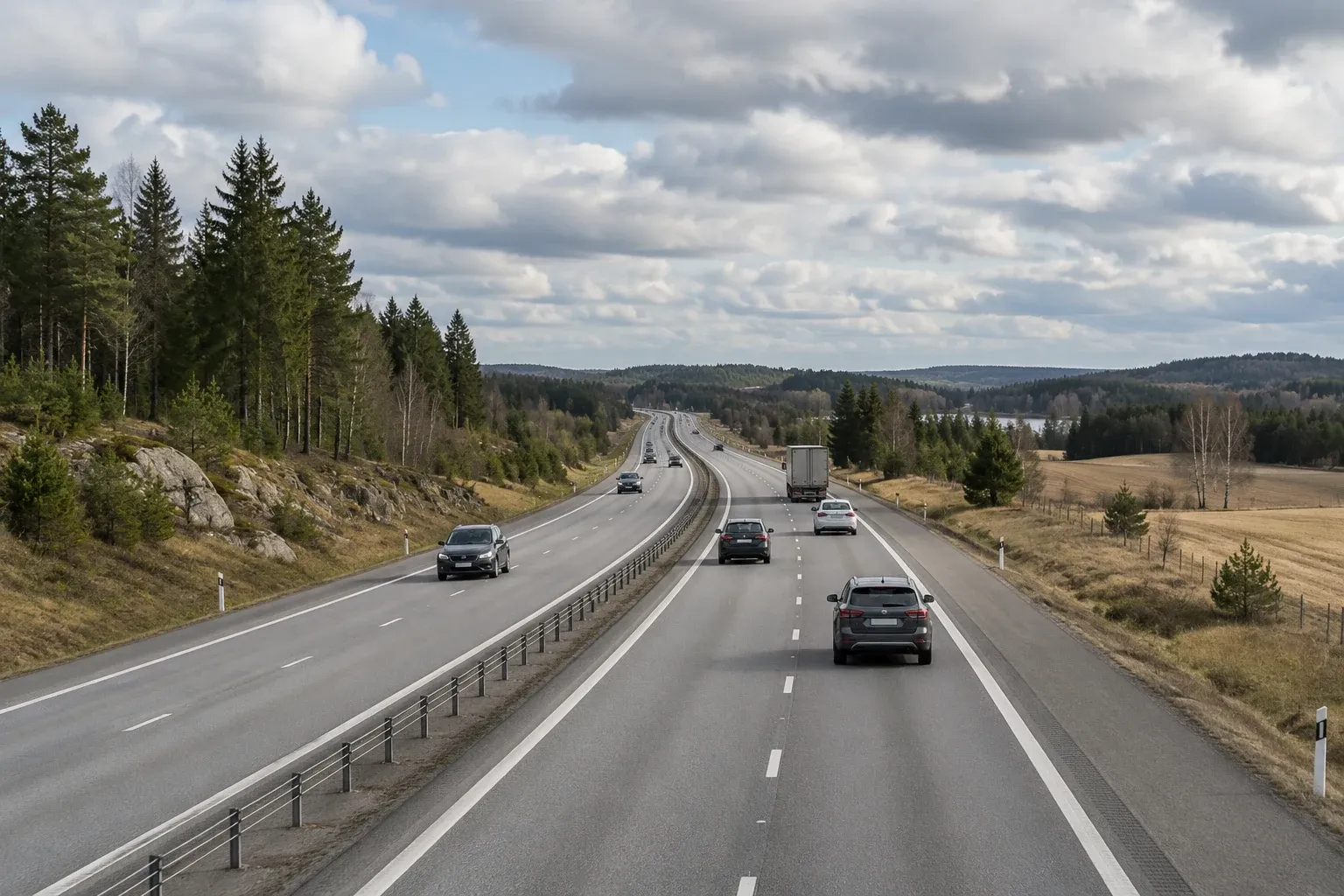 Illustrationsbild av en anonym svensk europaväg