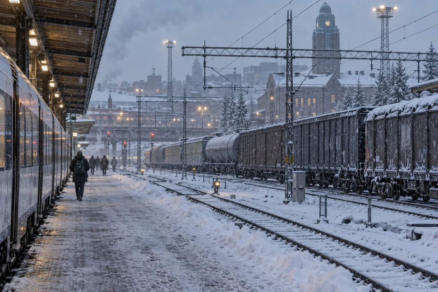 Illustrationsbild av en anonym finsk järnvägsmiljö