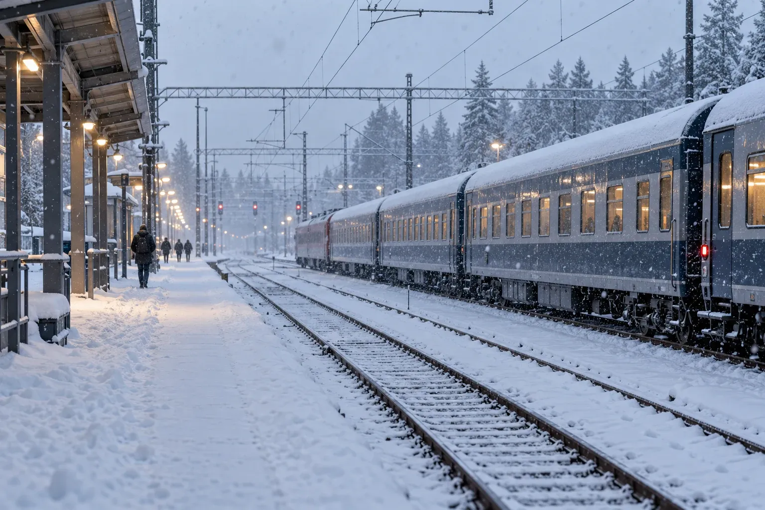 Illustrationsbild av en anonym finsk järnvägsmiljö