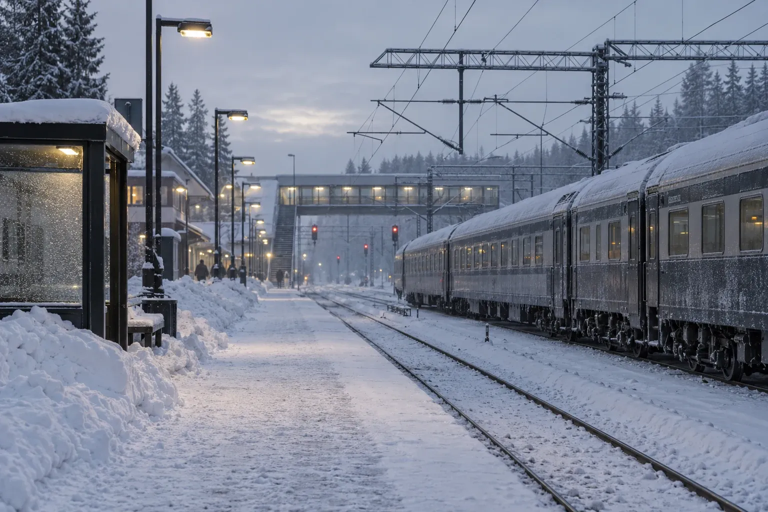 Illustrationsbild av en anonym finsk järnvägsmiljö