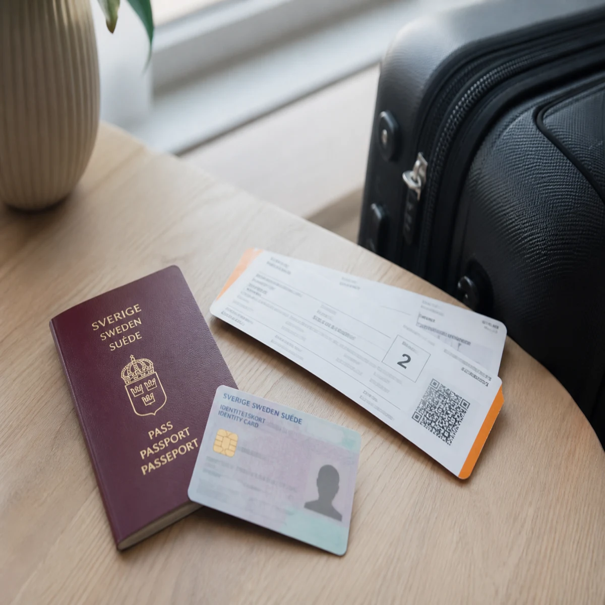 Resehandlingar kontrolleras inför resa till Danmark.