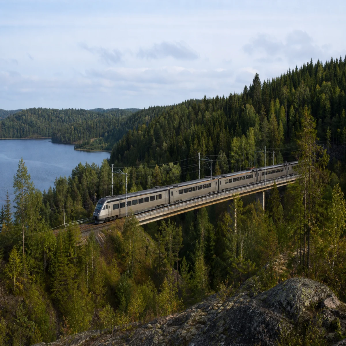 Intercitytåg på sträckan mellan Stockholm och Oslo.